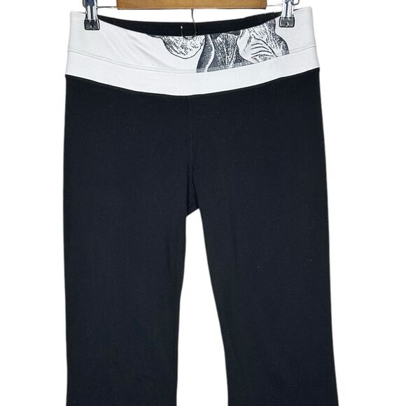 Lululemon Groove Pant Flare White/Black Band Size 8 - Picture 1 of 5